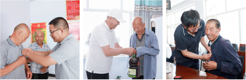 学院领导看望慰问帮扶村老党员、生活困难党员和驻村工作队员