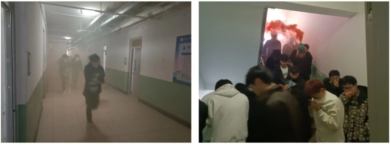 学院组织开展消防安全逃生演练